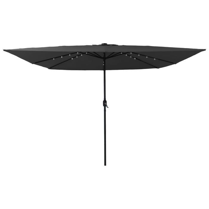 Umbrelă de grădină quadrată vidaXL cu LED-uri 295x245 cm antracit - WALTI WALTI