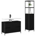 Set de mobilier pentru baie 2 piese vidaXL din lemn ingineresc, stejar negru - WALTI WALTI