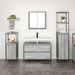 Set mobilier baie, 3 piese, gri sonoma, lemn prelucrat - WALTI WALTI
