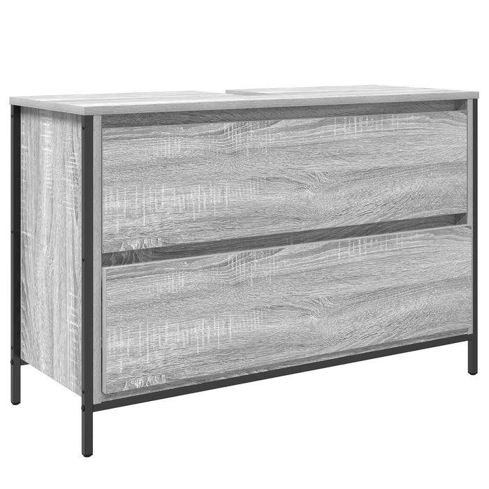 Set mobilier baie, 3 piese, gri sonoma, lemn prelucrat - WALTI WALTI
