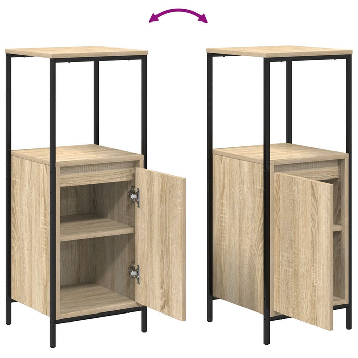 Set de Mobilier pentru Baie 3 Piese din Stejar Sonoma și Lemn Prelucrat - WALTI WALTI
