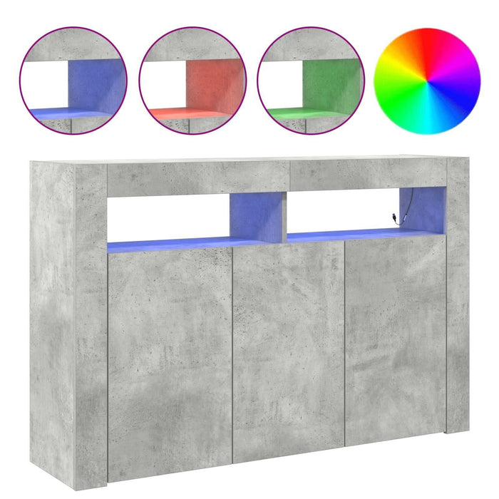 Comodă Gri beton Lemn stratificat 116 x 30 x 75 cm Rectangulară - WALTI WALTI