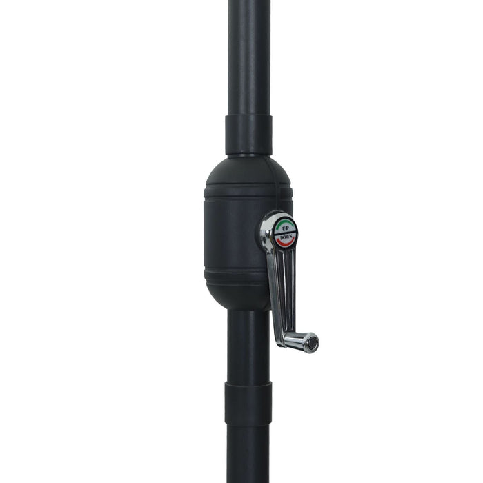 Parasol de grădină vidaXL cu lumini LED ø395x245 cm, Negru - WALTI WALTI