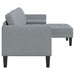 Canapea L-shaped 3 locuri vidaXL Gri deschis 160 cm din material textil - WALTI WALTI
