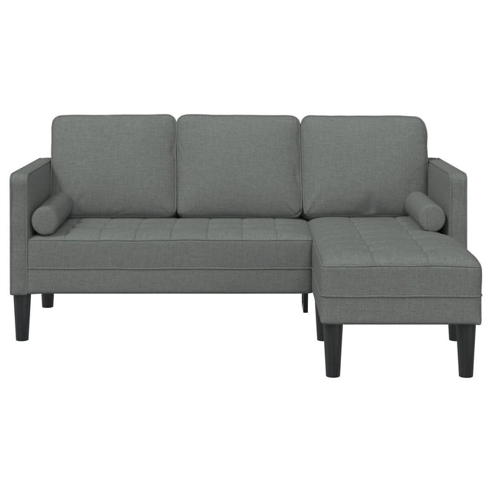 Canapea L-shaped pentru 3 persoane Gri închis 160 cm Fabricat - WALTI WALTI
