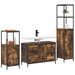 Set Mobilier Baie din Lemn Ingineresc Stejar Fumuriu - 3 Piese - WALTI WALTI