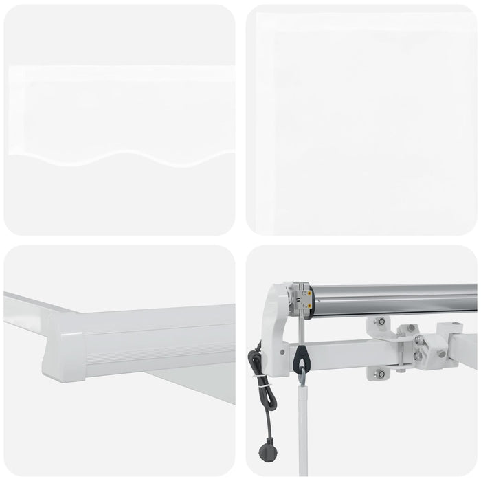 Marchiză Retractabilă Automatică vidaXL Alb 450x300 cm, Material de Înlocuire pentru Marchiză vidaXL 4.5x3 m Alb - WALTI WALTI