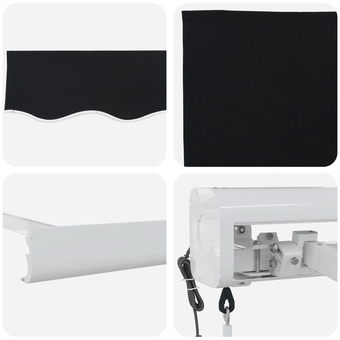 Marchiză automată retractabilă neagră 300x250 cm, Țesătură de înlocuire pentru marchiza vidaXL pentru cadru de 3x2.5 m negru - WALTI WALTI