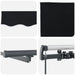 Marchiză manuală retractabilă cu LED neagră 300x250 cm, vidaXL material de înlocuire pentru marchiză 3x2.5 m cadru negru - WALTI WALTI