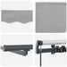 Marcheza retractabilă manuală vidaXL cu LED Gri deschis 300x250 cm, Țesătură de înlocuire pentru marcheză vidaXL 3x2,5 m Gri deschis - WALTI WALTI