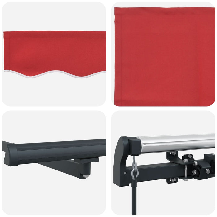 Marchiză manuală retractabilă vidaXL Roșie 400x300 cm, Țesătură de schimb pentru marchiză vidaXL pentru cadru de 4x3 m Roșie - WALTI WALTI