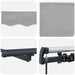 Marcheză manuală retractabilă vidaXL gri deschis 400x300 cm, Material de înlocuire pentru marcheză vidaXL pentru cadru de 4x3 m gri deschis - WALTI WALTI
