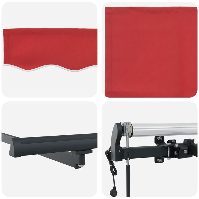 Marchiză Retractabilă Automată Roșie 350x250 cm, vidaXL Material de înlocuire pentru marchiză de 3.5x2.5 m Cadru Roșu - WALTI WALTI