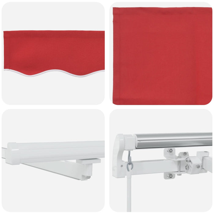 Marciză manuală retractabilă vidaXL cu LED Roșie 400x300 cm, Țesătură de schimb pentru marciză vidaXL 4x3 m Roșie - WALTI WALTI