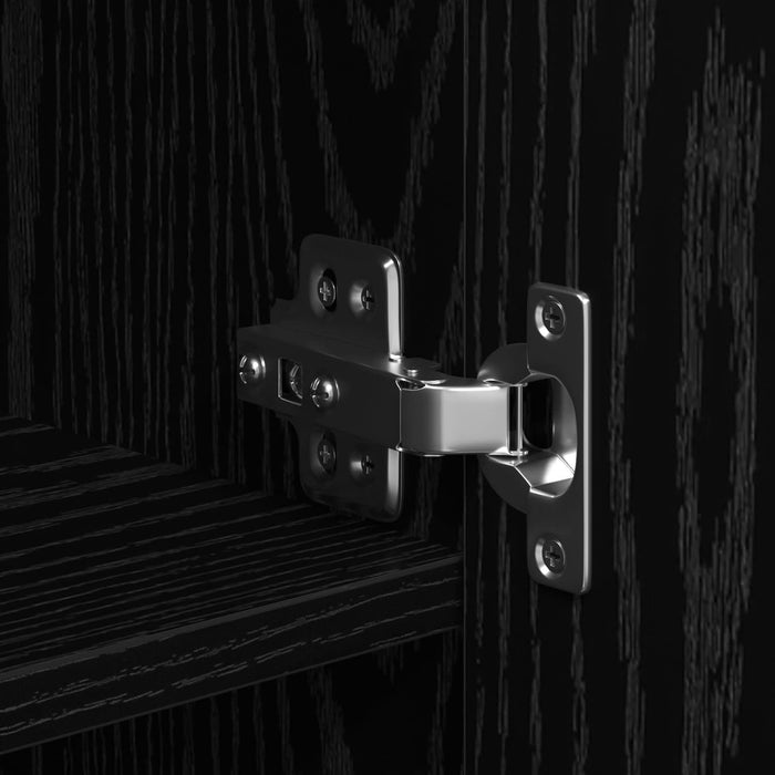 Bufet Negru 70x42.5x185 cm Lemn Prelucrat - WALTI WALTI
