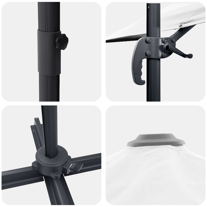 Umbrelă Cantilever Nisip Poliester Mare Înclinabilă - WALTI WALTI