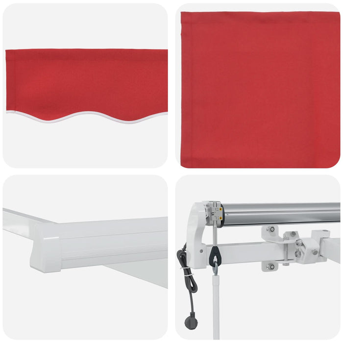 Marchiza retractabilă automată vidaXL roșie 400x300 cm, Material de înlocuire pentru marchiză vidaXL pentru cadru de 4x3 m roșu - WALTI WALTI