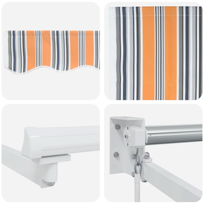 Marchiză Retractabilă Manuală Dungă Multicolor 450x300 cm - WALTI WALTI
