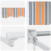 Marchiză Retractabilă Manuală Dungă Multicolor 450x300 cm - WALTI WALTI