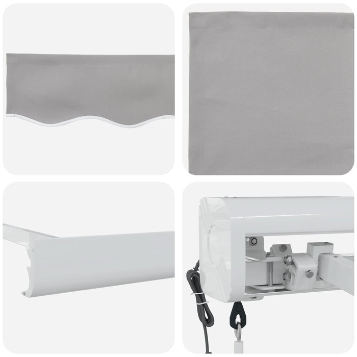 Marchiză Retractabilă Automată Gri Deschis 300x250 cm, Fabrică de Înlocuire vidaXL pentru Marchiză 3x2,5 m Cadru Gri Deschis - WALTI WALTI