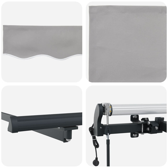 Marchiza retractabilă automată vidaXL gri deschis 400x300 cm, Țesătură pentru înlocuirea marchizei vidaXL pentru cadru de 4x3 m gri deschis - WALTI WALTI