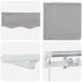 Marchiză manuală retractabilă vidaXL cu LED gri deschis 300x250 cm, Material de înlocuire pentru marchiză vidaXL pentru cadru de 3x2,5 m gri deschis - WALTI WALTI