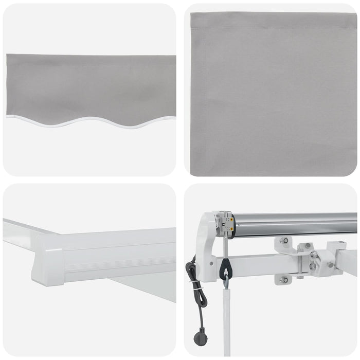 Marchiza automată retractabilă vidaXL gri deschis 350x250 cm, Material de schimb pentru marchiza vidaXL pentru cadru de 3.5x2.5 m gri deschis - WALTI WALTI