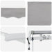 Marchiza automată retractabilă vidaXL gri deschis 350x250 cm, Material de schimb pentru marchiza vidaXL pentru cadru de 3.5x2.5 m gri deschis - WALTI WALTI