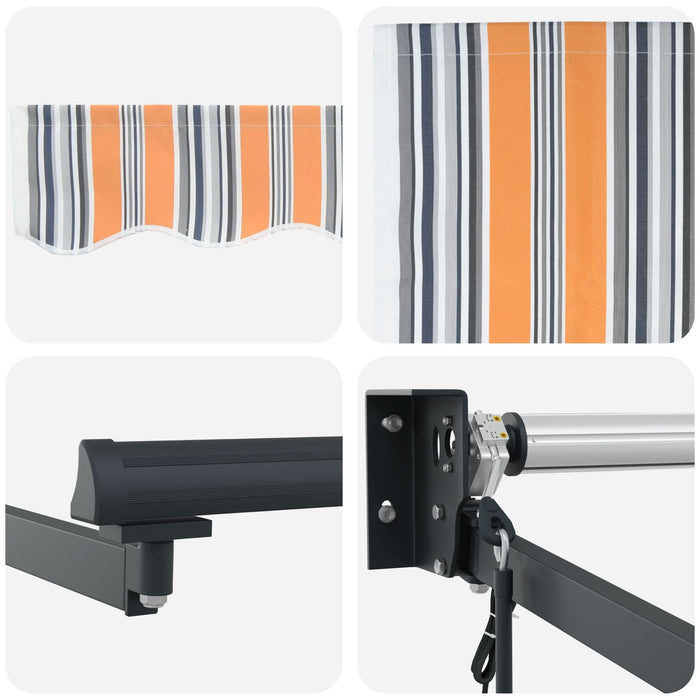 Marchiza retractabilă automată cu dungi multicolore 350x250 cm - WALTI WALTI