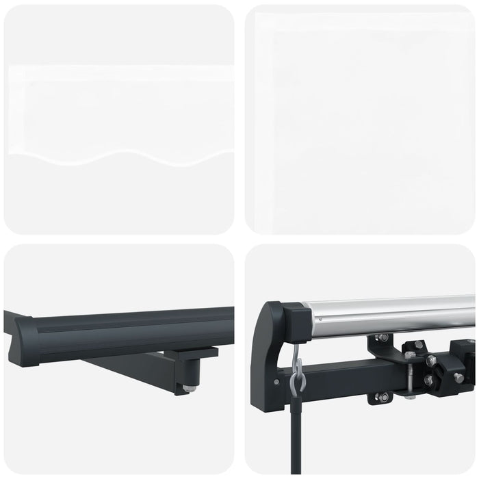 Marchiza manuală retractabilă vidaXL Alb 400x300 cm, Material de schimb pentru marchiza vidaXL pentru cadru de 4x3 m Alb - WALTI WALTI
