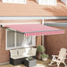 Markiză Retractabilă Automată Dungi Roșii și Albe 350x250 cm - WALTI WALTI