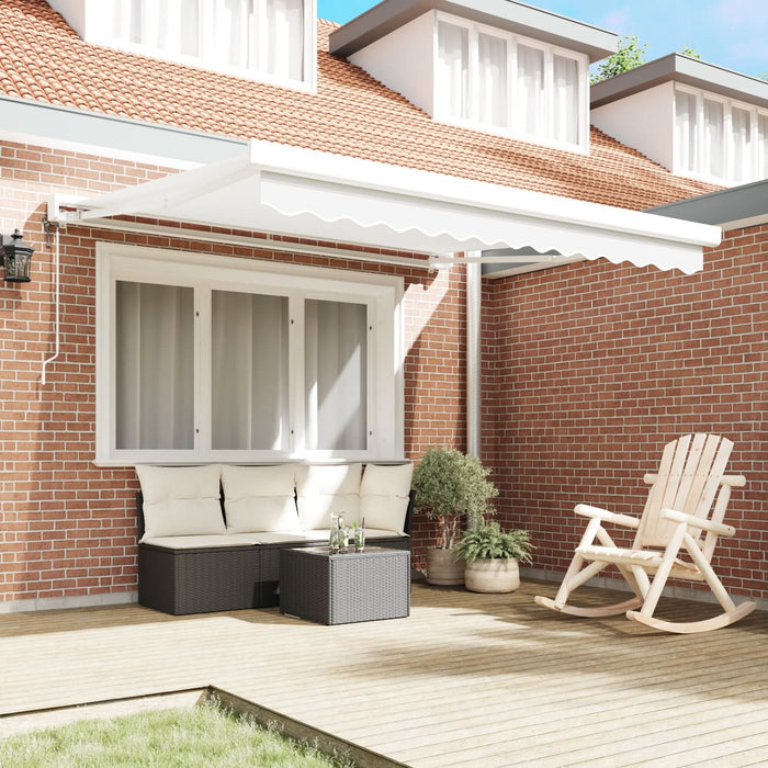 Marchiză retractabilă automată albă 300x250 cm, Marchiză de schimb vidaXL pentru cadru de 3x2.5 m alb - WALTI WALTI