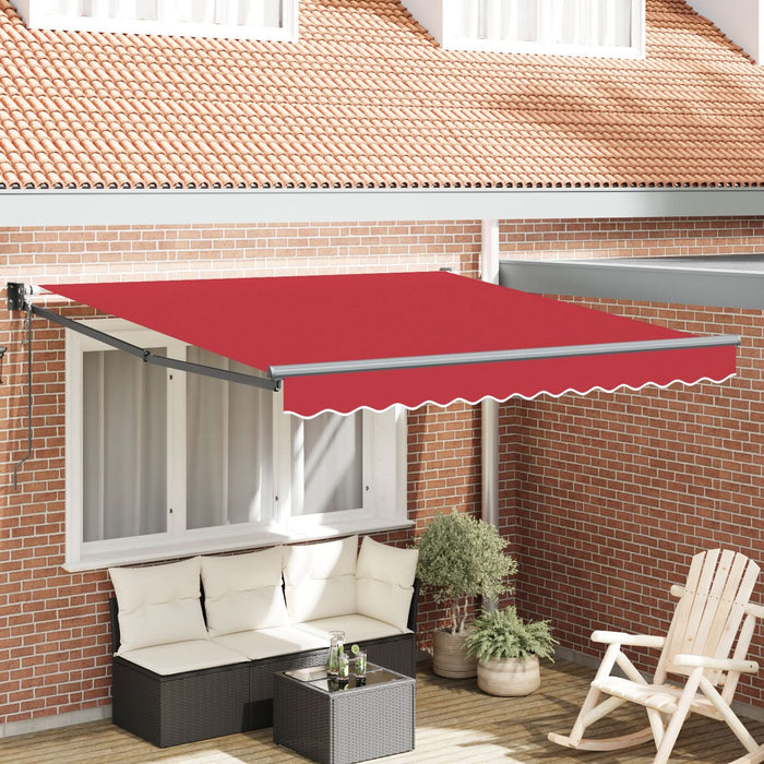 Marchiză retractabilă automată Roșie 350x250 cm, Material de schimb pentru marchiză vidaXL pentru cadru de 3.5x2.5 m Roșu - WALTI WALTI