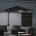 Parasol de Grădină Montat pe Perete cu LED-uri Negru 248 cm - WALTI WALTI