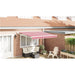 Marchiză retractabilă automatică roșie cu dungi 350x250 cm - WALTI WALTI