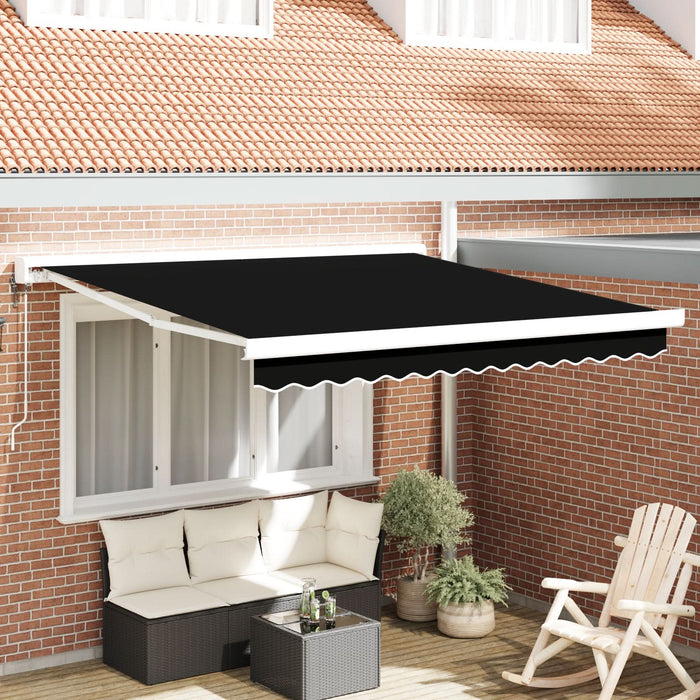 Marchiză automată retractabilă neagră 300x250 cm, Țesătură de înlocuire pentru marchiza vidaXL pentru cadru de 3x2.5 m negru - WALTI WALTI