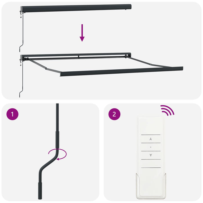 Marchiză retractabilă automată gri deschis 350x250 cm, vidaXL țesătură de înlocuire pentru marchiză de 3,5x2,5 m gri deschis - WALTI WALTI