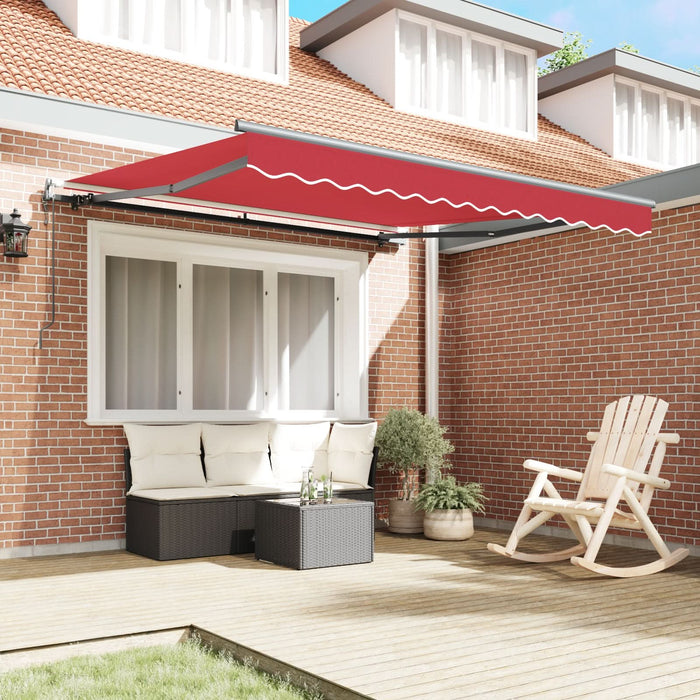 Marchiză Retractabilă Automată Roșie 350x250 cm, vidaXL Material de înlocuire pentru marchiză de 3.5x2.5 m Cadru Roșu - WALTI WALTI