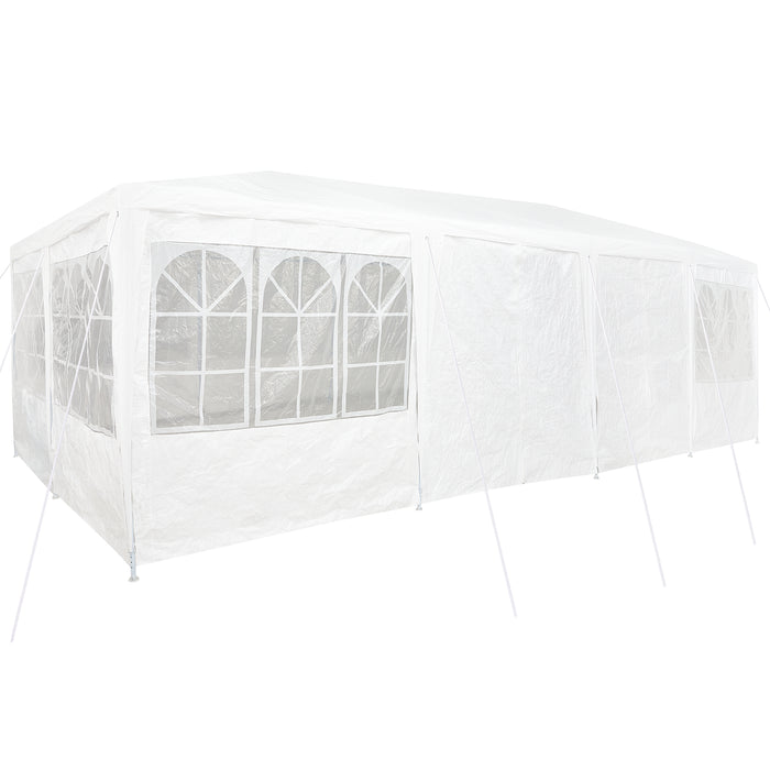 Cort de petrecere cu 12 pereți laterali Alb 8x4 m PE - WALTI WALTI