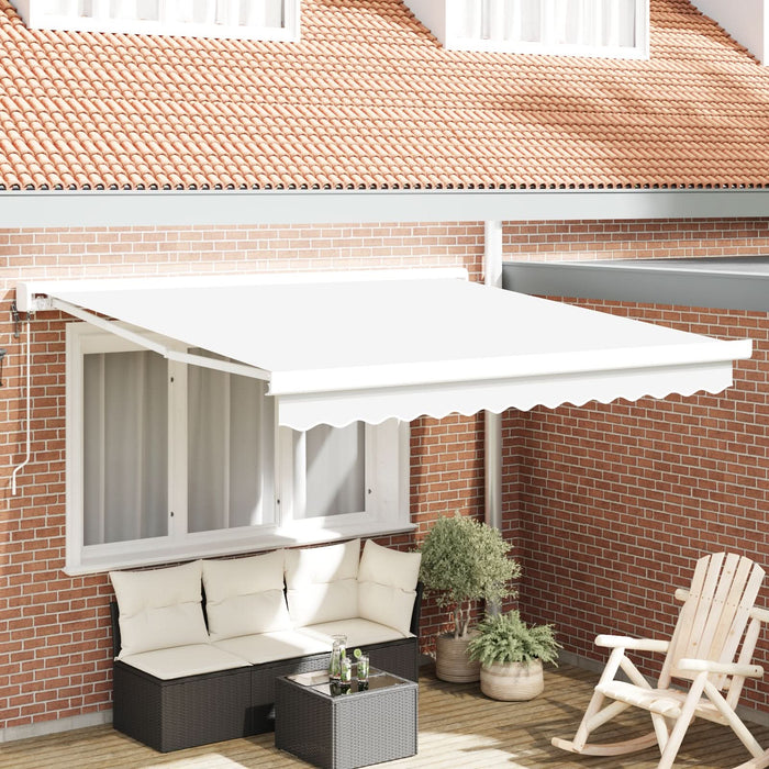 Marchiză retractabilă automată albă 300x250 cm, Marchiză de schimb vidaXL pentru cadru de 3x2.5 m alb - WALTI WALTI