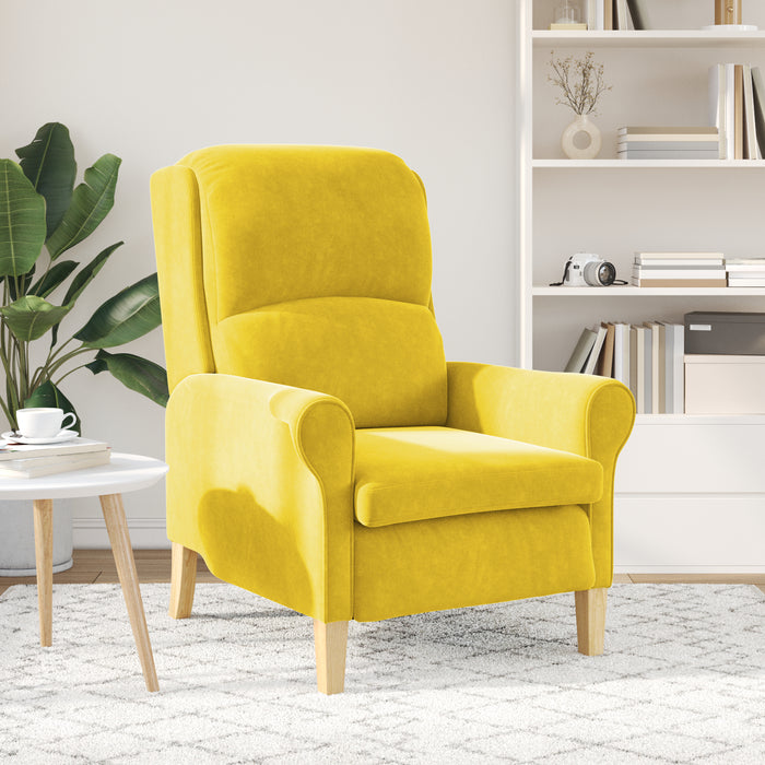 Fotoliu Galben Textil, Lemn Standard Fotoliu Galben Modern - WALTI WALTI