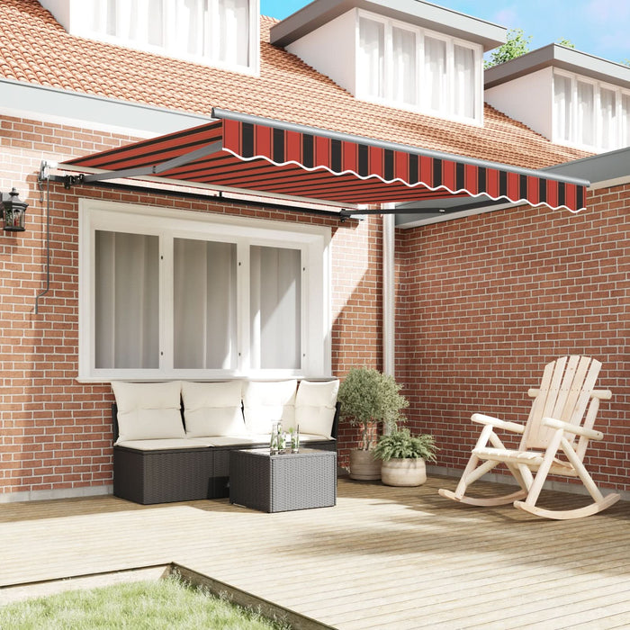 Marchiză Retractabilă Automată Portocalie și Maronie 350x250 cm - WALTI WALTI
