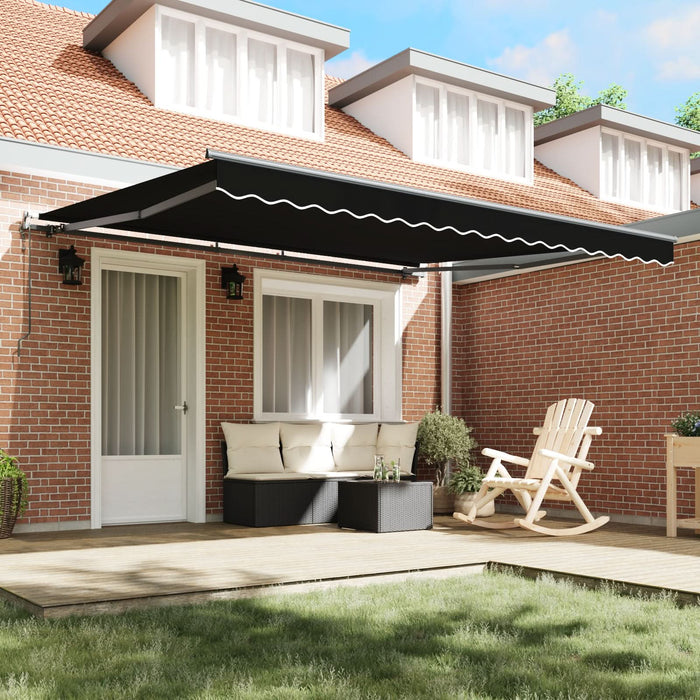 Marchiză retractabilă automatică vidaXL Negru 400x300 cm, Material de schimb pentru marchiză vidaXL pentru cadru de 4x3 m Negru - WALTI WALTI