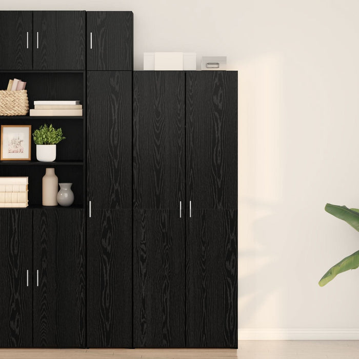 Bufet Negru 70x42.5x185 cm Lemn Prelucrat - WALTI WALTI