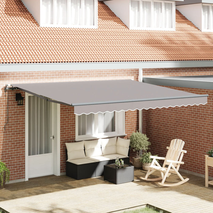 Marchiza retractabilă automată vidaXL gri deschis 400x300 cm, Țesătură pentru înlocuirea marchizei vidaXL pentru cadru de 4x3 m gri deschis - WALTI WALTI