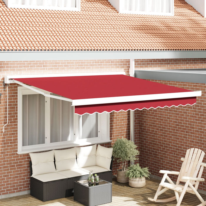 Marchiză retractabilă automată roșie 300x250 cm, vidaXL Material de înlocuire pentru marchiză de 3x2,5 m cadru roșu - WALTI WALTI