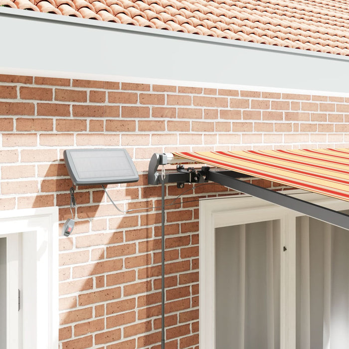Marchiză manuală retractabilă cu LED galben și portocaliu 350x250 cm - WALTI WALTI