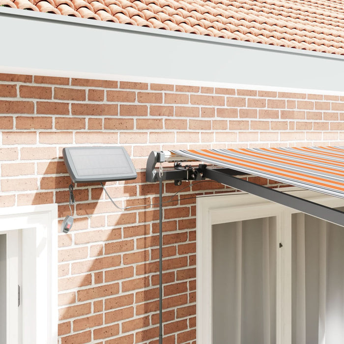 Marchiză manuală retractabilă cu dungi multicolore LED 300x250 cm - WALTI WALTI