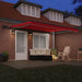 Marchiză manuală retractabilă cu LED roșie 400x300 cm, țesătură de înlocuire vidaXL pentru cadru de 4x3 m roșie - WALTI WALTI