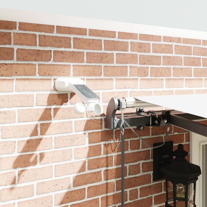 Marchiză retractabilă automatizată cu LED alb 400x350 cm, Tăblie de marchiză vidaXL pentru cadru de 4x3.5 m alb - WALTI WALTI
